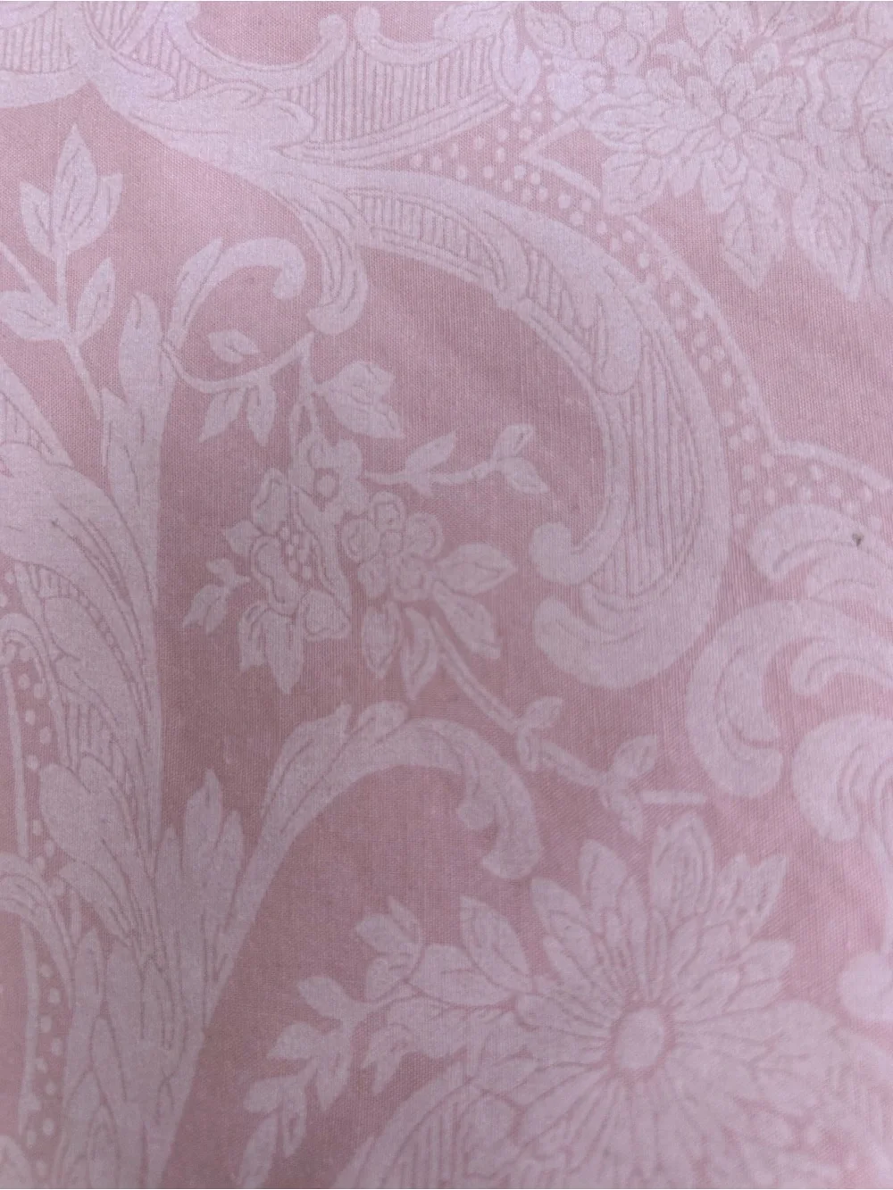 Ralph Lauren Sheets Twin Dusty Rose Pink Damask Floral Bedding Flat Fitted